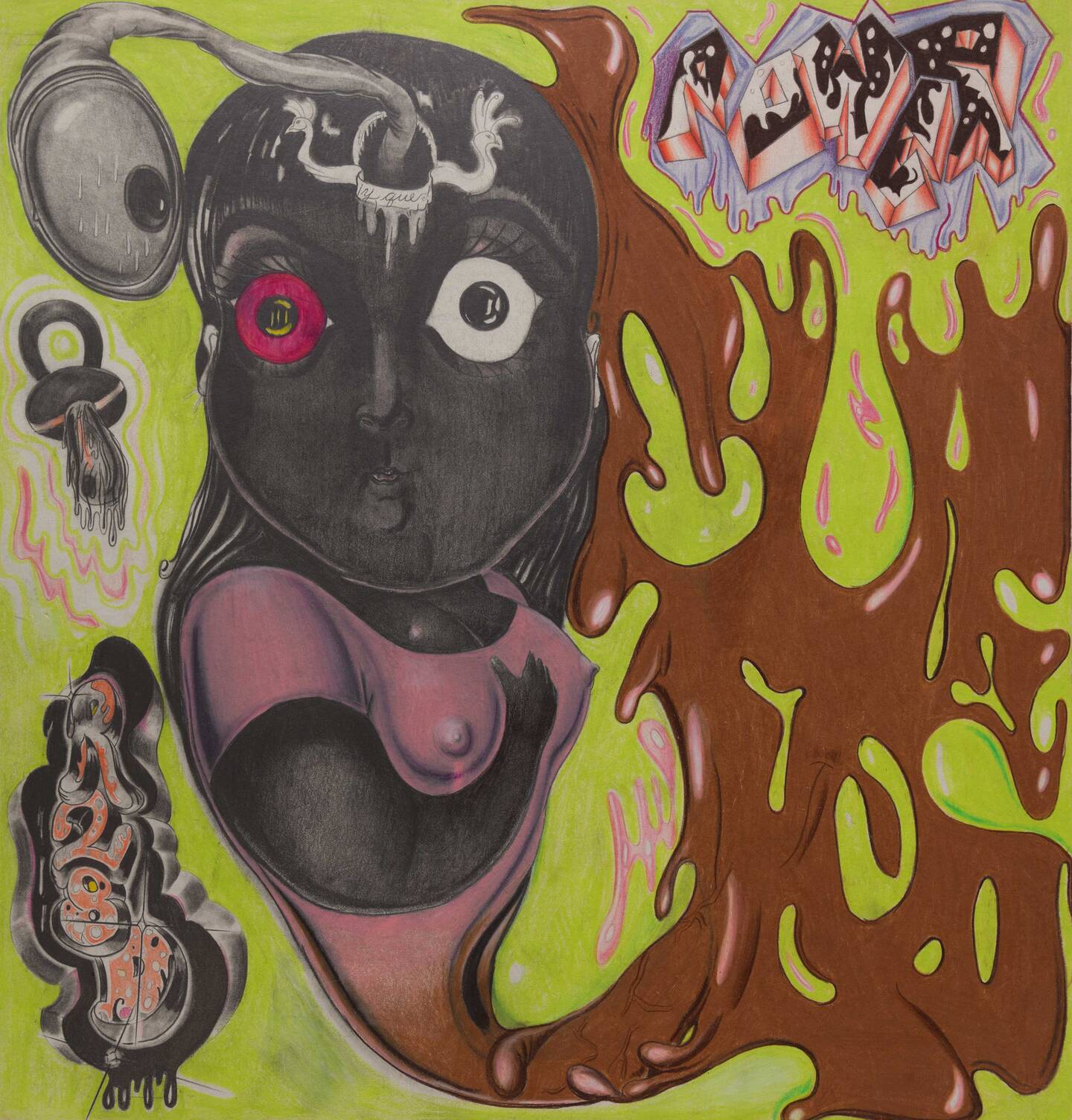 Colored+pencil+and+pencil+on+rag+board+%3Cbr+%2F%3E14+x+11%22%3Cbr%2F%3E+Courtesy+the+artist