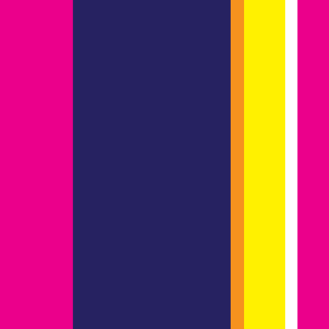 pink, purple, yellow, orange and white strips