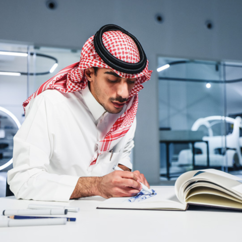 /Chief designer at FAIIDA design studios, Abdulaziz Alobaid brings his 10 years experience in the American car design industry back to the region at his studio in Riyadh. Courtesy: Naif Alquba/The Work of Naif