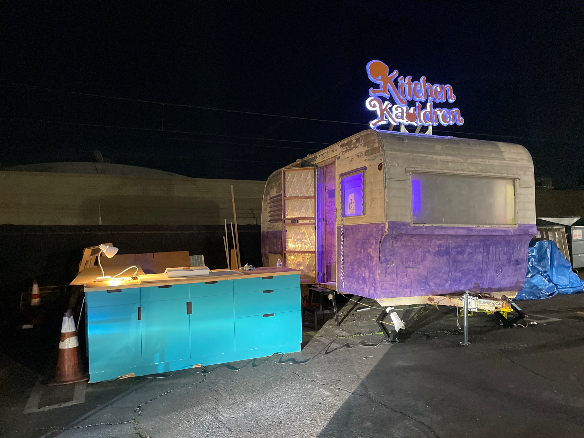Students built a magical, immersive world with fun, physical props that they scavenged, designed, and 3D printed within the interior of a beaten down trailer parked on the ArtCenter campus.