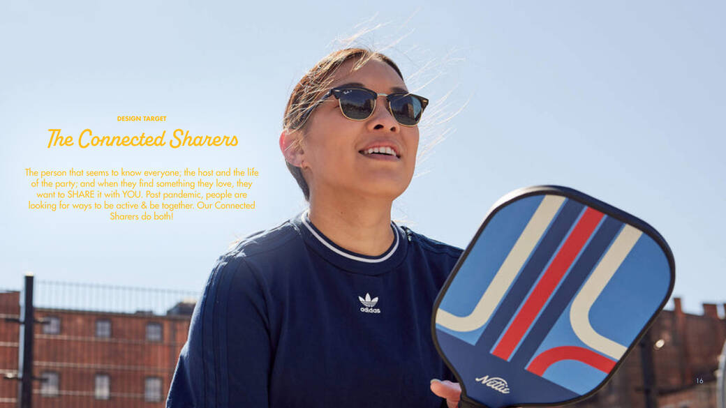 Work for the concept student project Nettie, in 2023, by graduating MDes Brand Design and Strategy student Zoë Glenn Hart-Wagstaff, for the course <i>Brand/Culture/Anthropology</i>. Nettie is a pickleball paddle and set company that exists to spark play in everyone. The project focused on creating a following by narrowing the brand