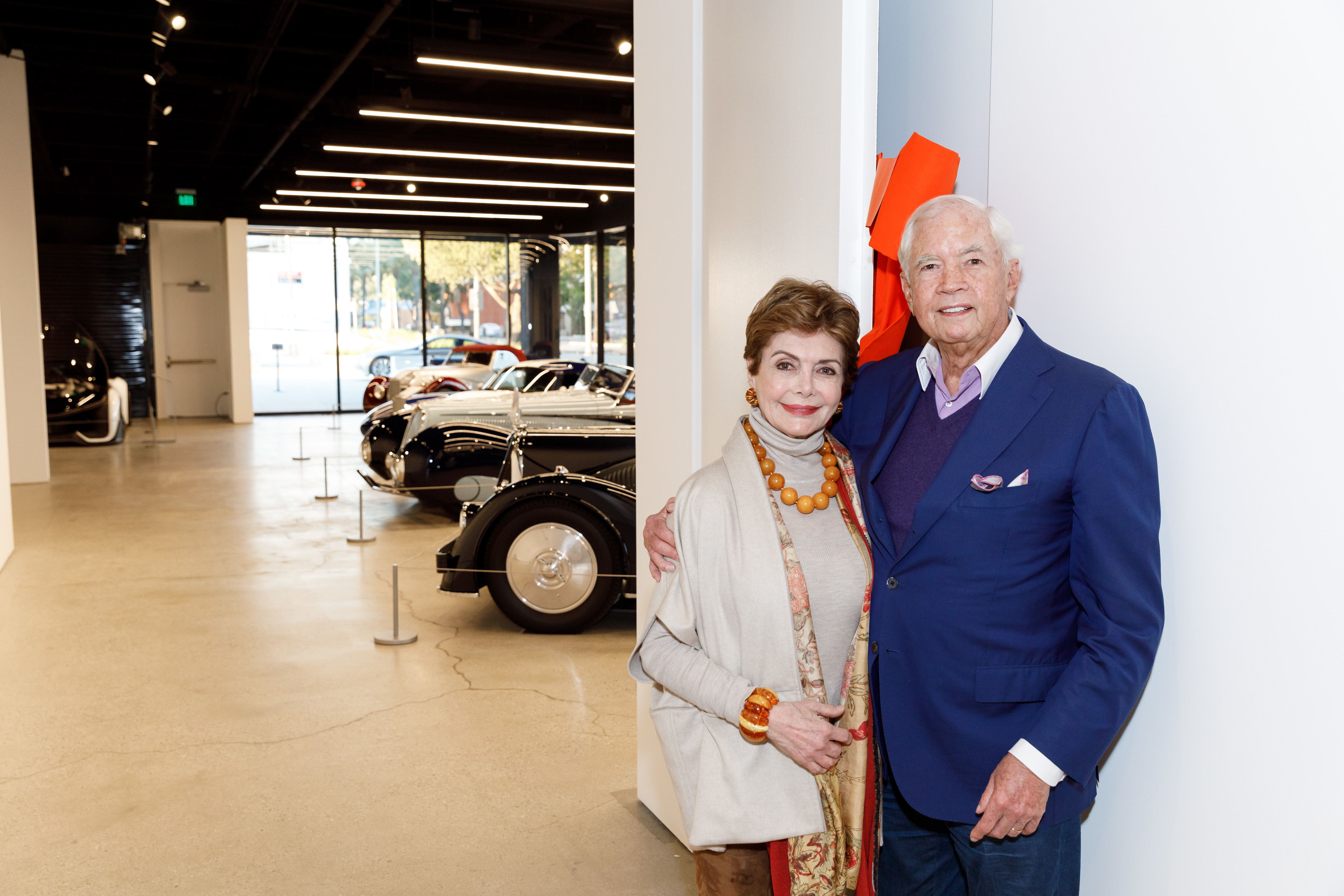 A photo of Peter and Merle Mullin at the opening of the Mullin Gallery at ArtCenter College of Design.