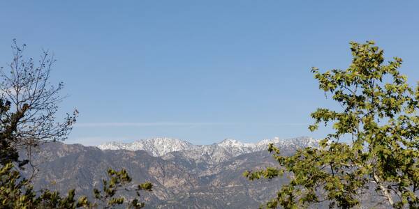 View of the San Gabriel Mountains from Hillside