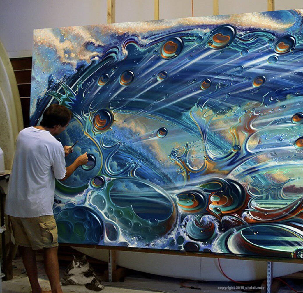 Late alum Chris Lundy painting. Photograph courtesy of Mark Smith.