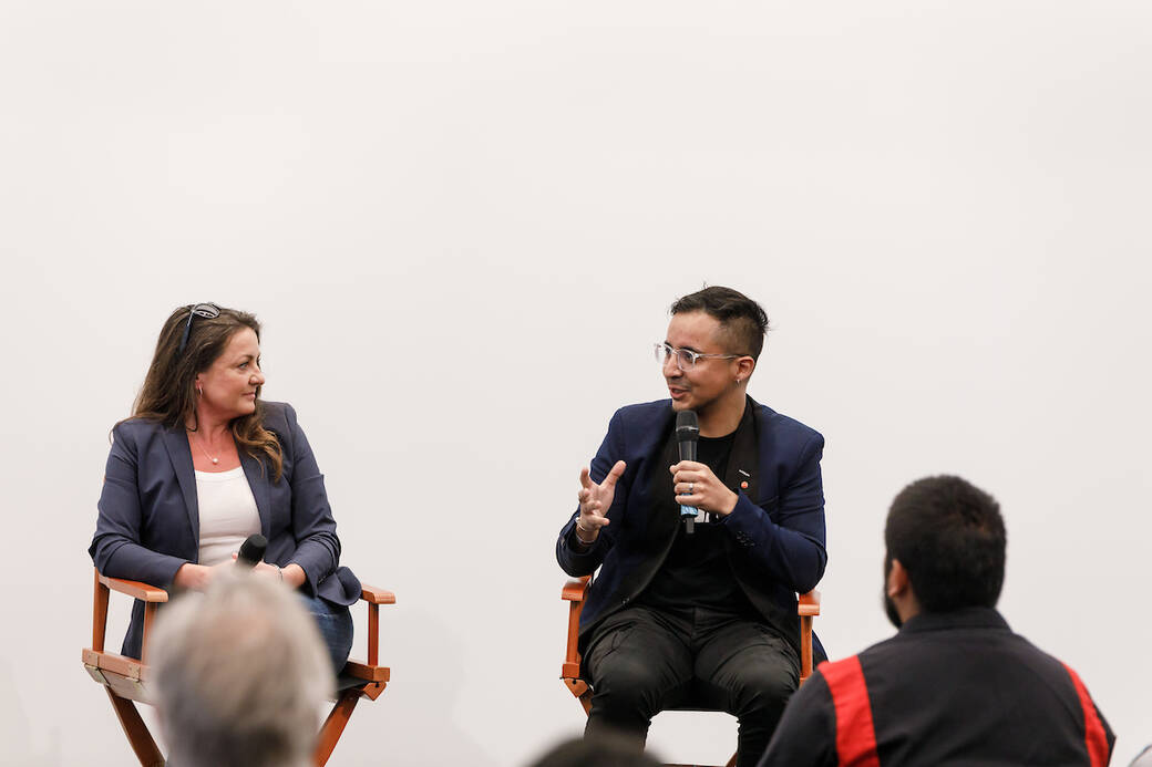 Panelists Nadya Arnaout and Daniel Jimenez in the panel “The Future of Car Design: Changing Roles and Responsibilities, Tools and Processes” at 