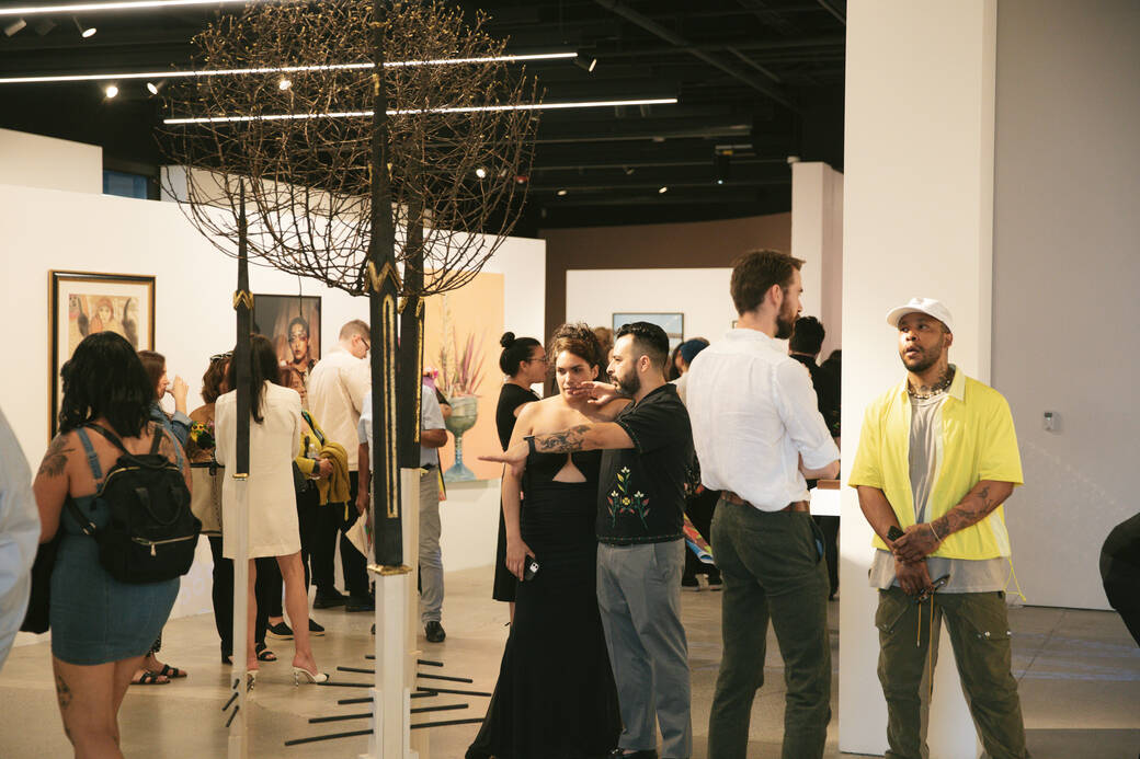 Artists and guests discuss work on display at IdentificarX