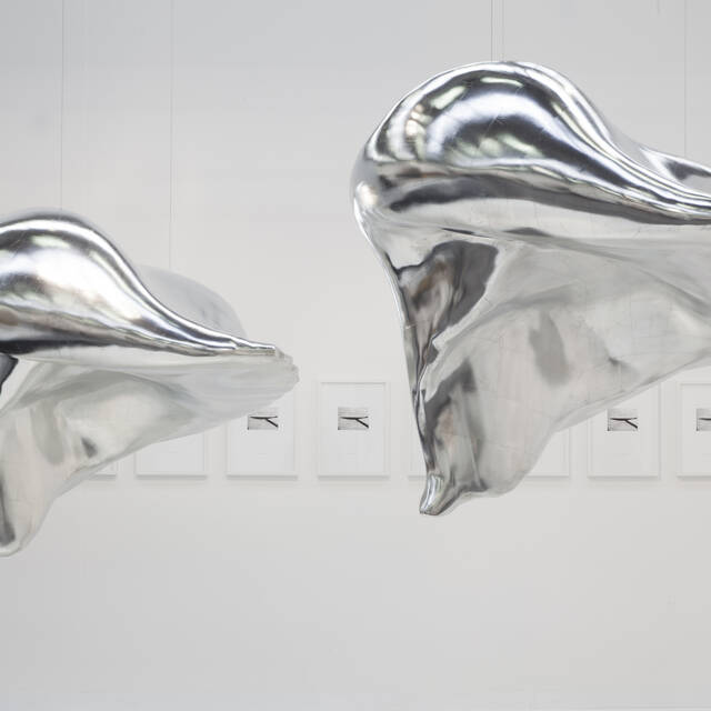 Seeing the Unseeable: Data, Design, Art On View September 19, 2024 – Saturday, February 15, 2025 at ArtCenter College of Design in Pasadena (Image: Iñigo Manglano-Ovalle, Storm Prototype: Cloud Prototype No. II and Cloud Prototype No.4, 2006.)