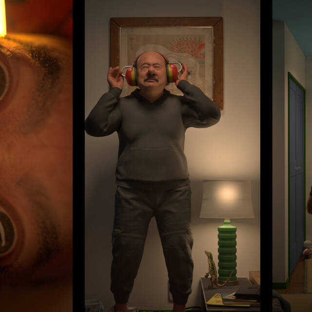 Andy Fedak, Hikikomori-0, 2025, digital stills from the video installation.