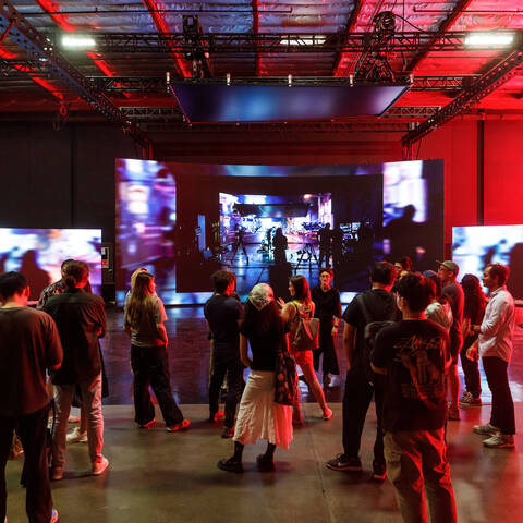 Design students tour a studio